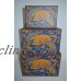 Decorative Stacking Boxes Fan Art Blue Gold Pooch and Sweetheart   183377087200